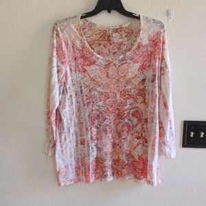 Long sleeve burnout tunic